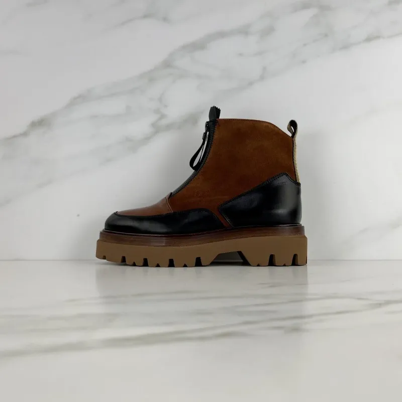 BOTIN cremallera cuero