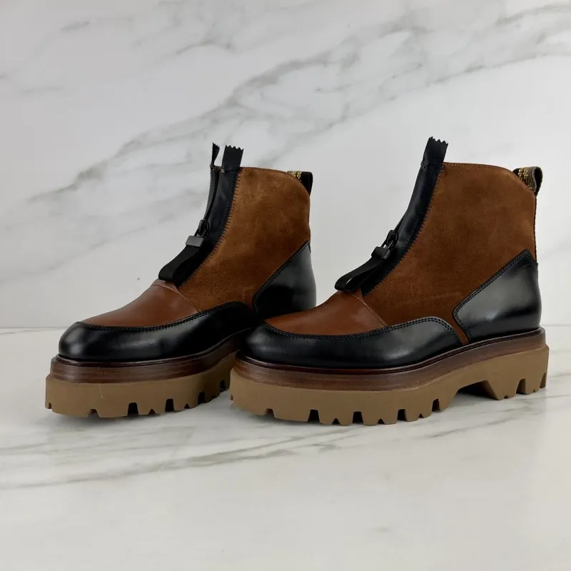BOTIN cremallera cuero