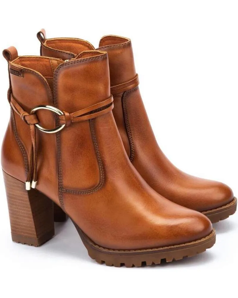 Botines de Mujer PIKOLINOS BOTIN PIEL CUERO TACON BRANDY