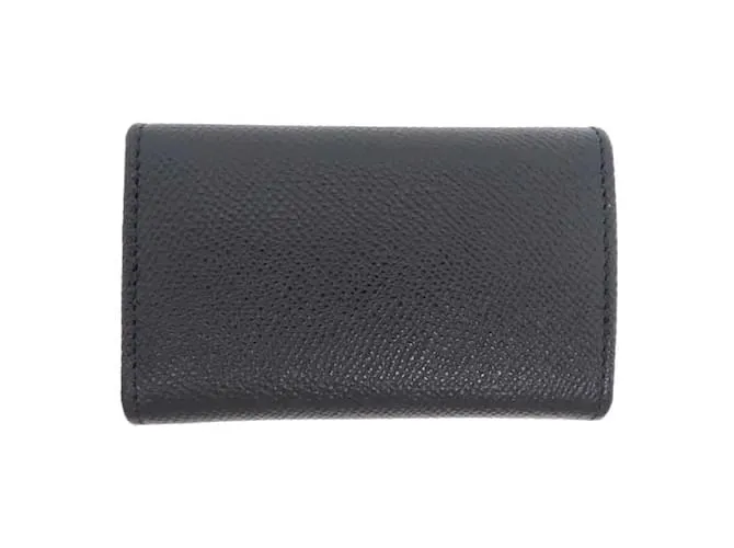 Bulgari Estuche de llaves de cuero Bvlgari Negro 