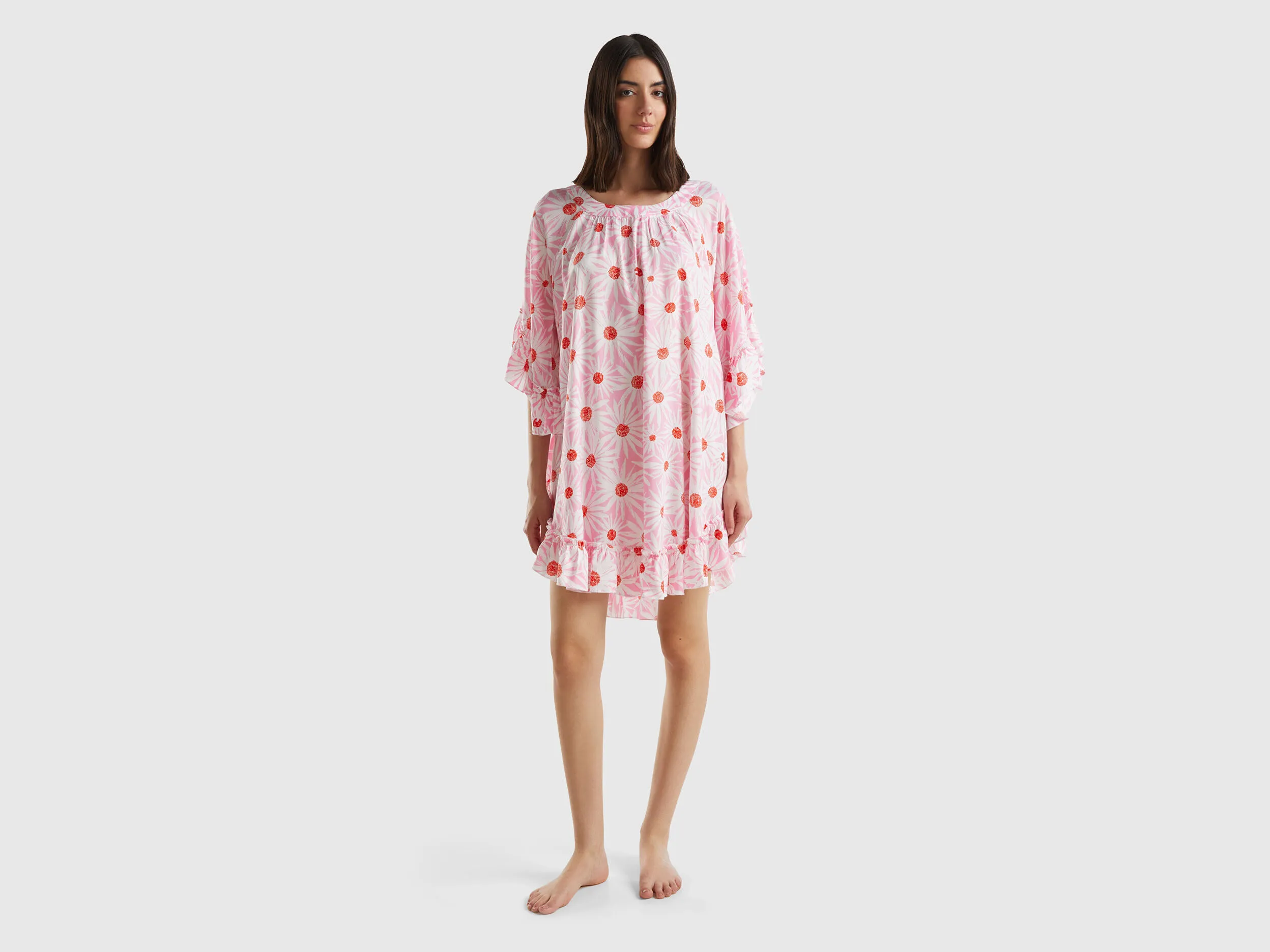 Caftán con estampado floral