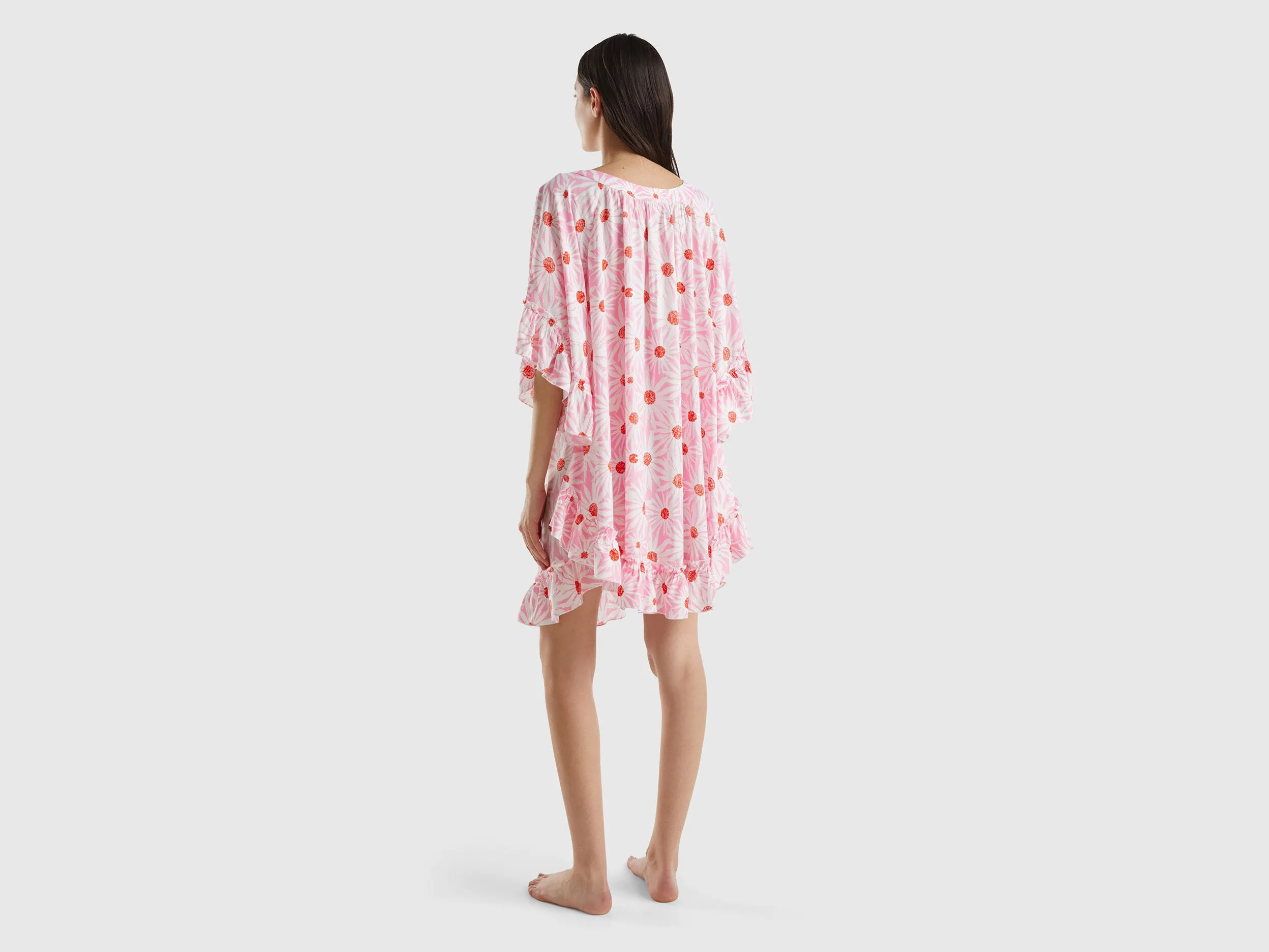 Caftán con estampado floral