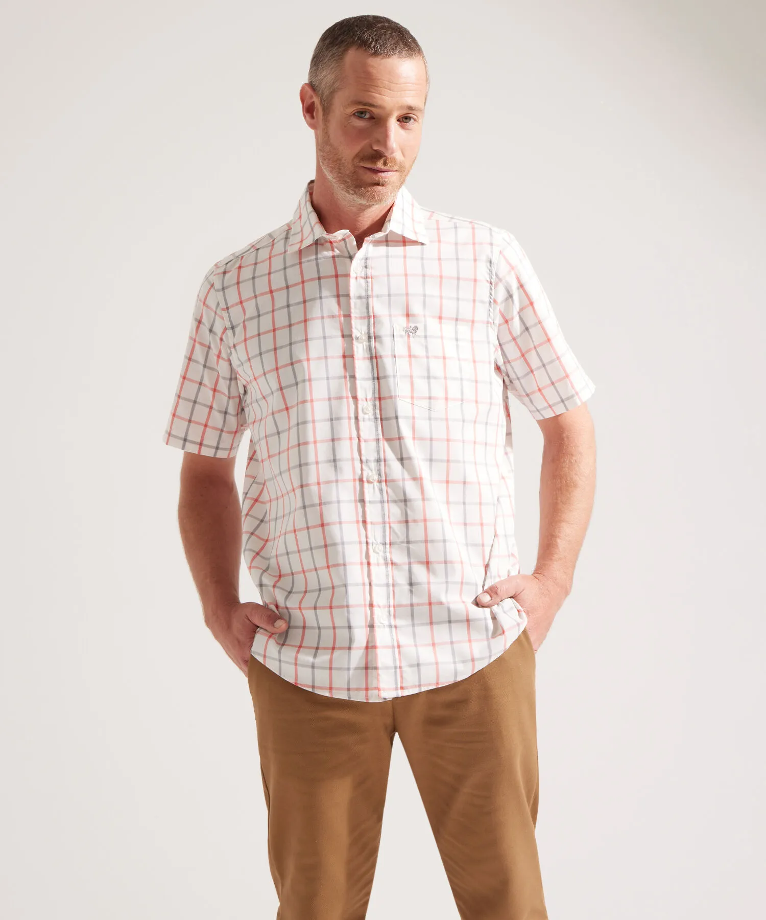 CAMISA A CUADROS MANGA CORTA