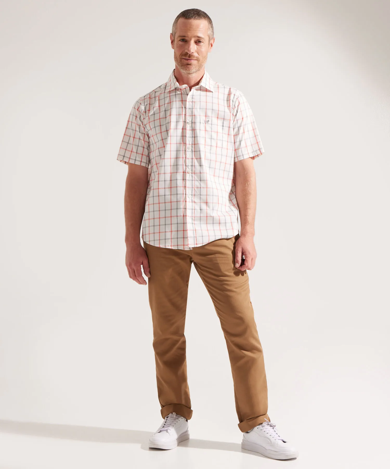 CAMISA A CUADROS MANGA CORTA