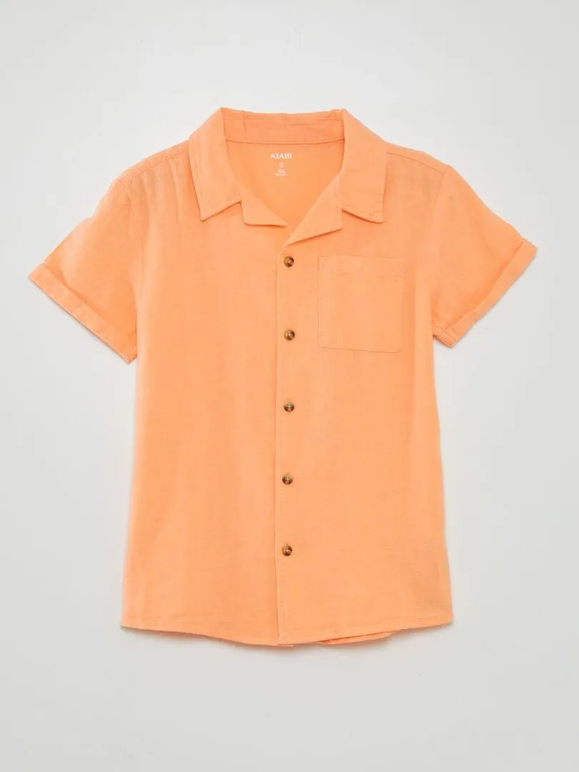 CAMISA DE MANGA CORTA  NARANJA