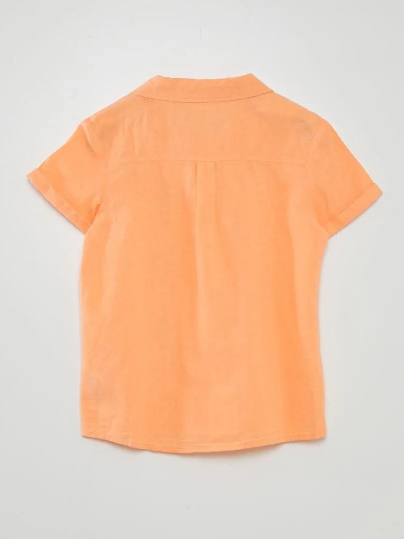 CAMISA DE MANGA CORTA  NARANJA