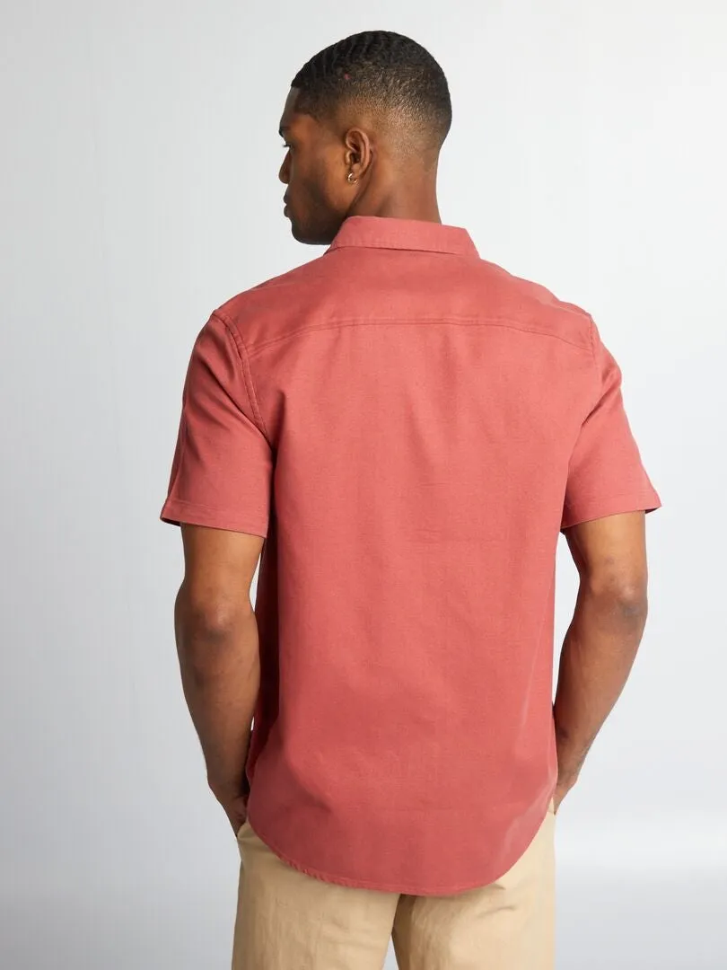 CAMISA GRUESA DE MANGA CORTA  ROJO