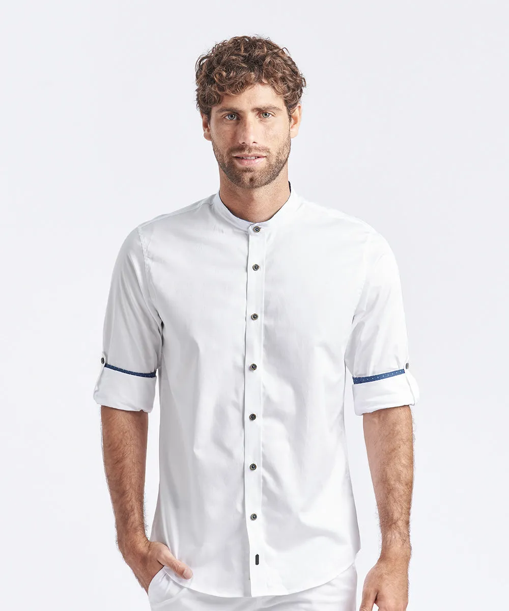 CAMISA MANGA LARGA CUELLO NERU CLASSIC FIT BLANCO PV24