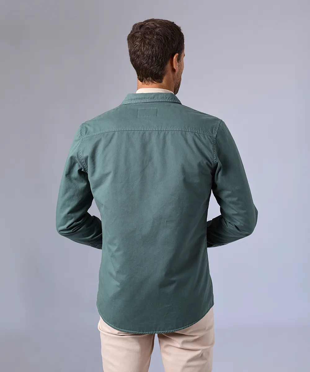 CAMISA MANGA LARGA SOBRECAMISA CLASSIC FIT VERDE OI24