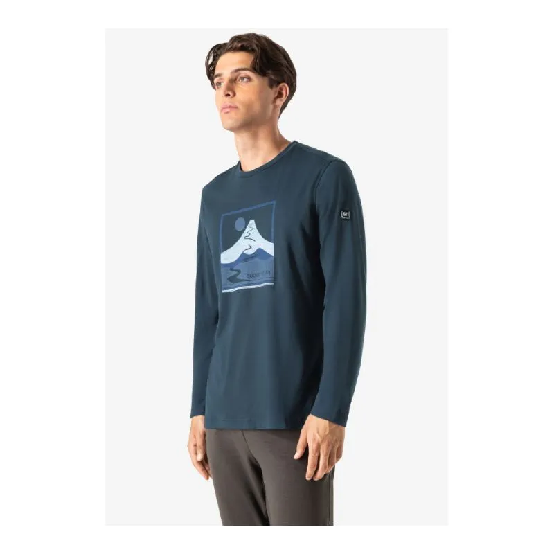 Camiseta de manga larga SUPER.NATURAL M TRACE HILL (Blueberry/Various)