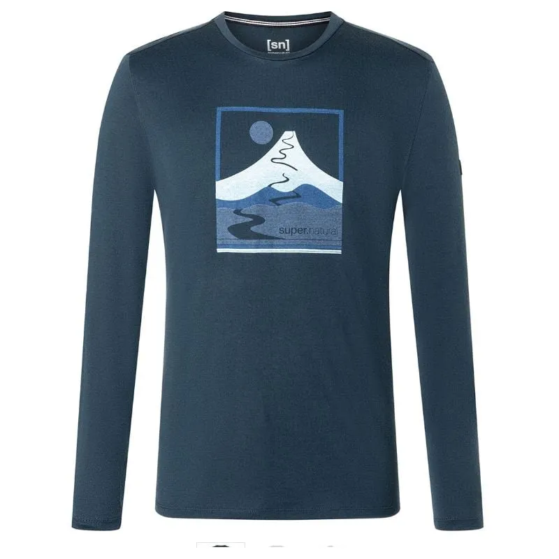 Camiseta de manga larga SUPER.NATURAL M TRACE HILL (Blueberry/Various)