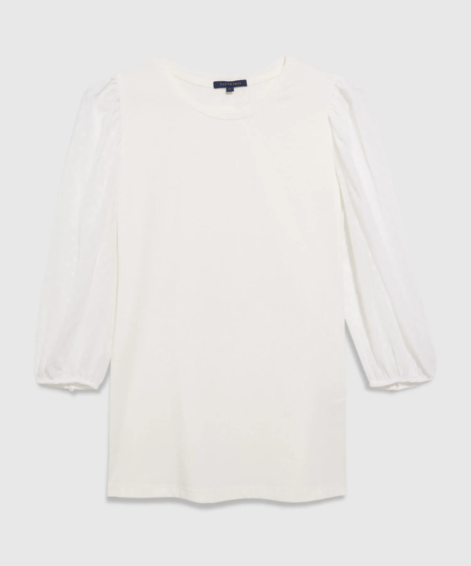 CAMISETA ESCOTE REDONDO MANGA TRES CUARTOS