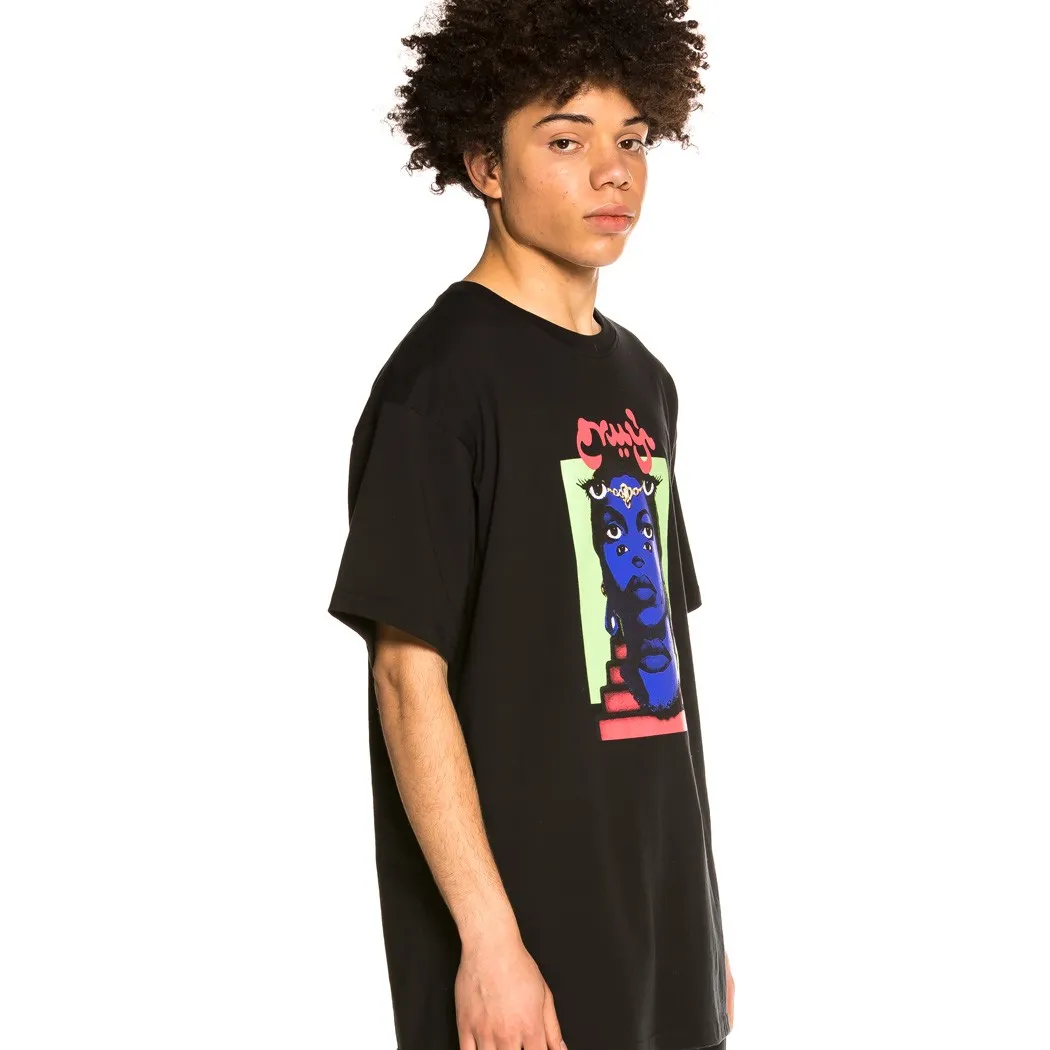 CAMISETA GRIMEY MANGA CORTA UNISEX  “HIGH PRIESTESS” BLACK REF. GA605S21Q2 NEGRA ESTAMPADA PECHO