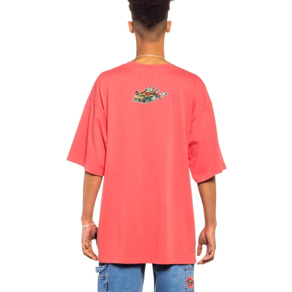 CAMISETA GRIMEY MANGA CORTA UNISEX “NINE WINDS ” HEAVY WEIGHT – CORAL REF. GA625CRL LOGO PECHO
