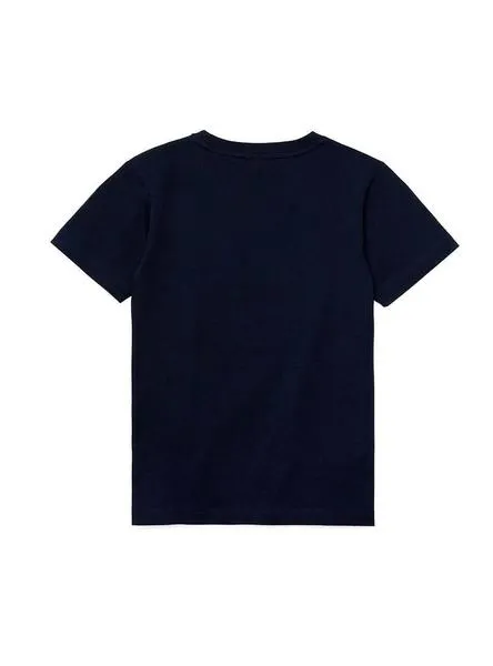 camiseta lacoste sports azul para niño
