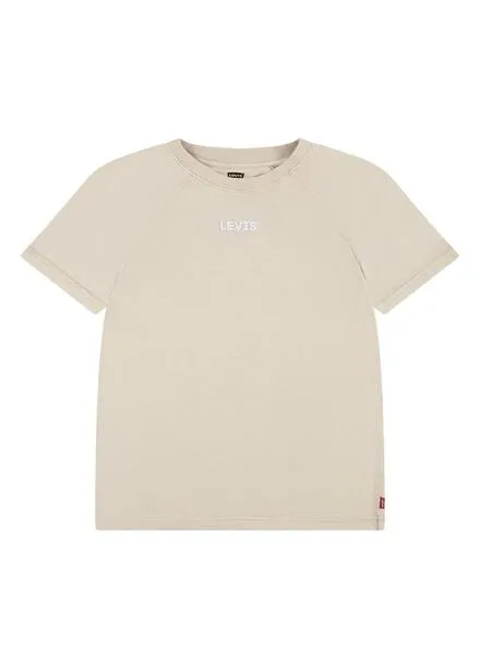 Camiseta Levis Lived Beige Para Niño