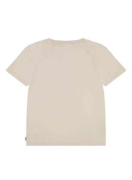 Camiseta Levis Lived Beige Para Niño