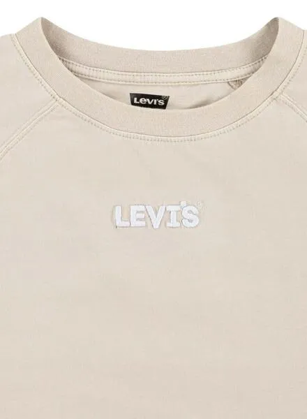 Camiseta Levis Lived Beige Para Niño
