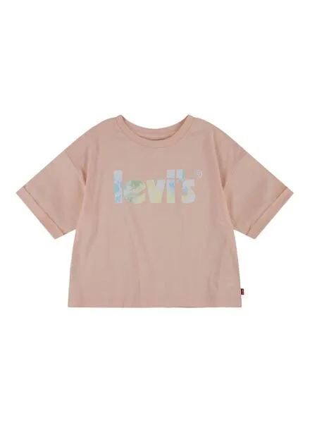 Camiseta Levis Meet and Greed Rosa para Niña