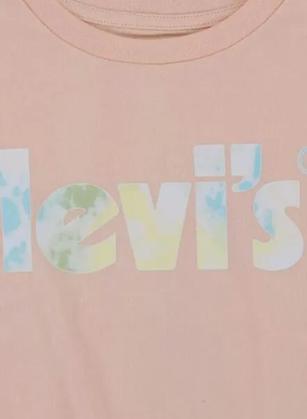 Camiseta Levis Meet and Greed Rosa para Niña