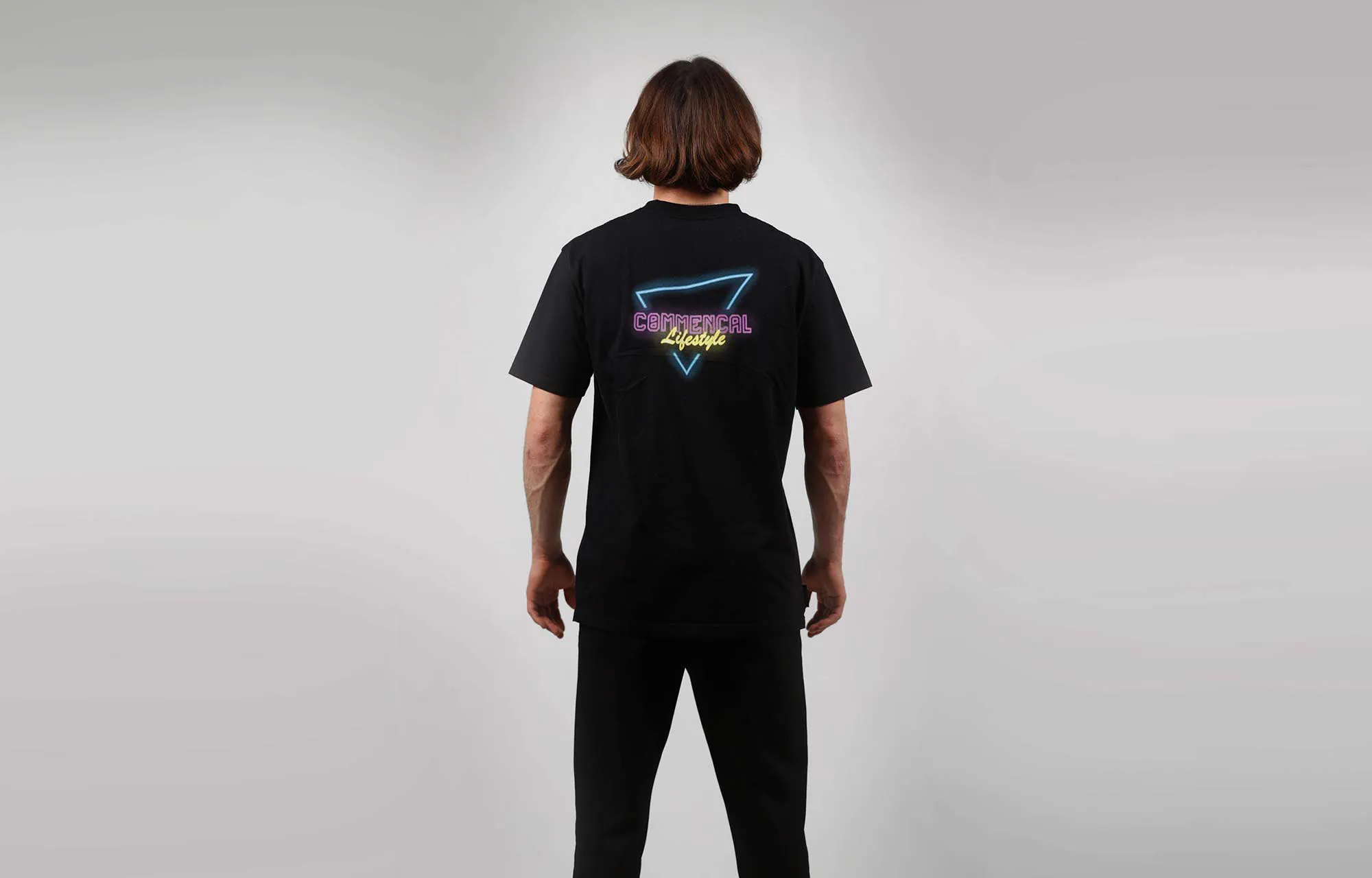 CAMISETA MANGA CORTA COMMENCAL NEON TRIANGLE BLACK