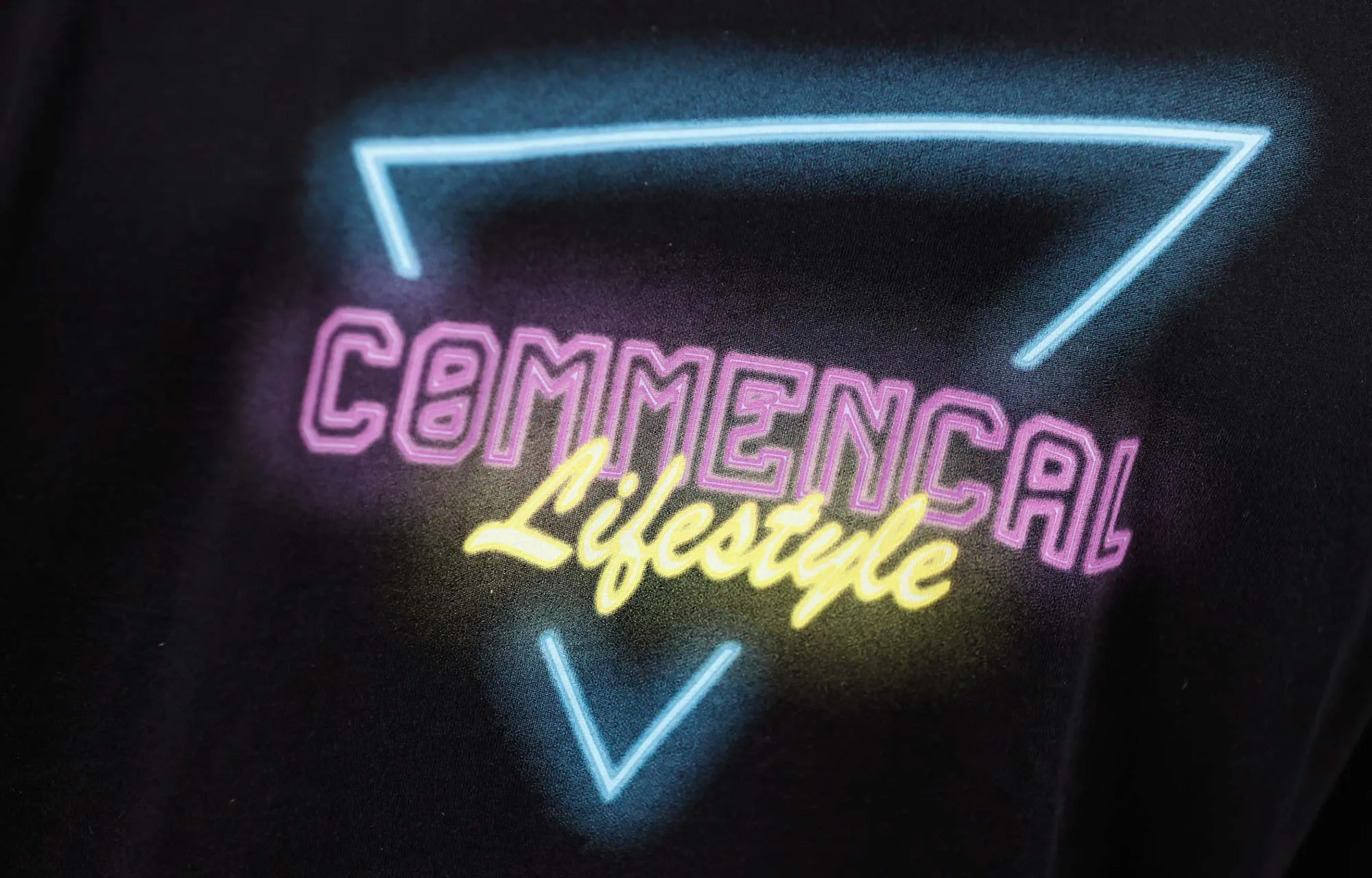 CAMISETA MANGA CORTA COMMENCAL NEON TRIANGLE BLACK