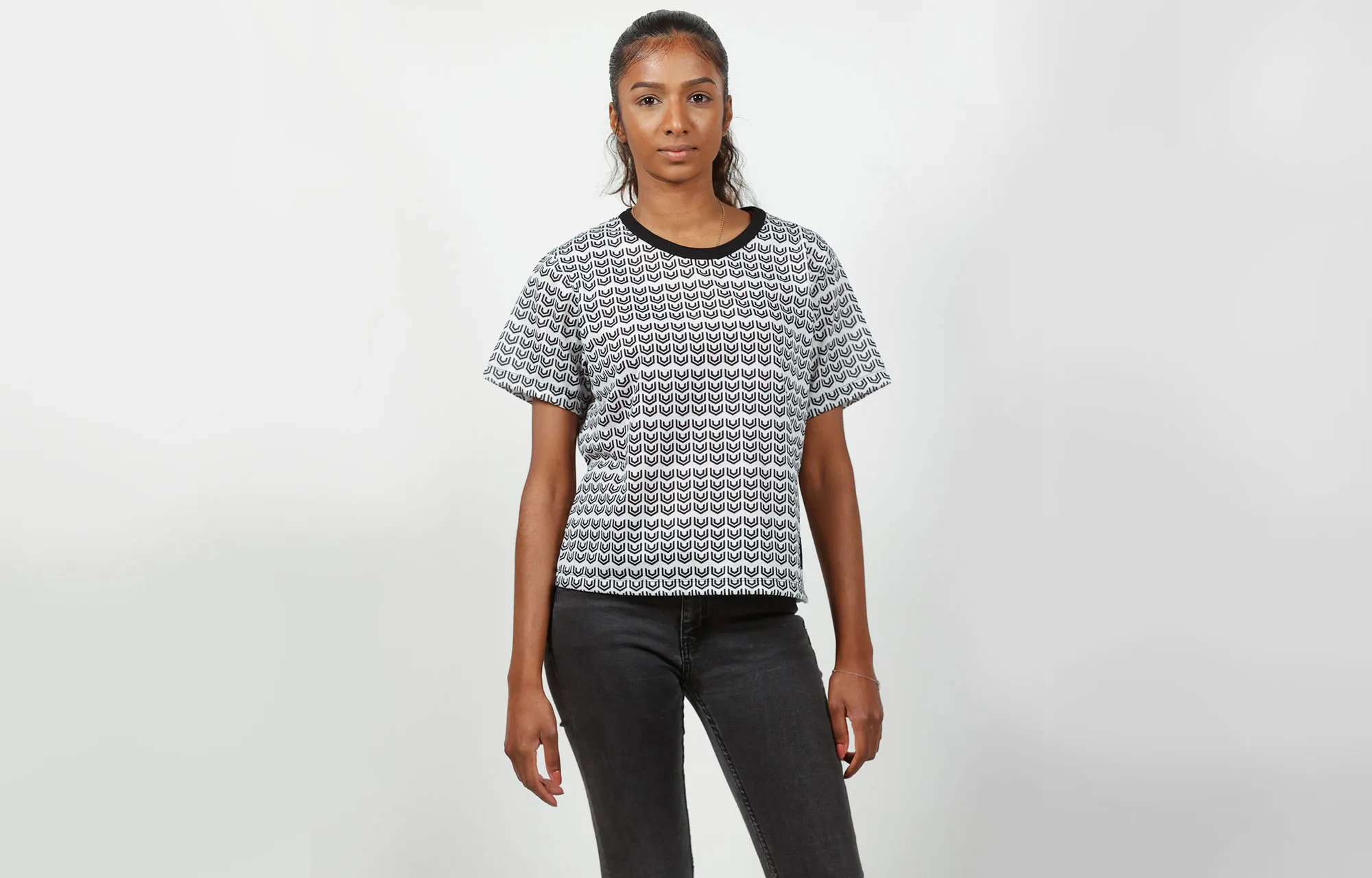 CAMISETA MANGA CORTA COMMENCAL WOMEN MONOGRAM BLACK & WHITE