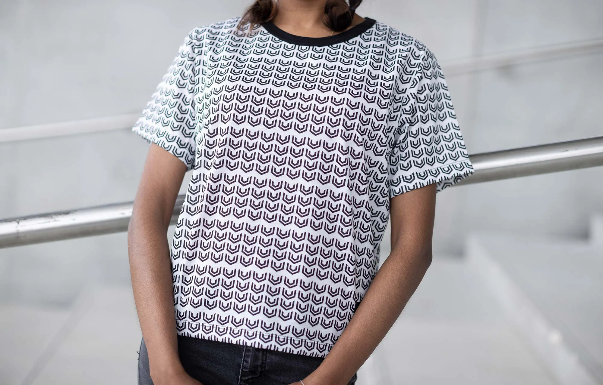 CAMISETA MANGA CORTA COMMENCAL WOMEN MONOGRAM BLACK & WHITE