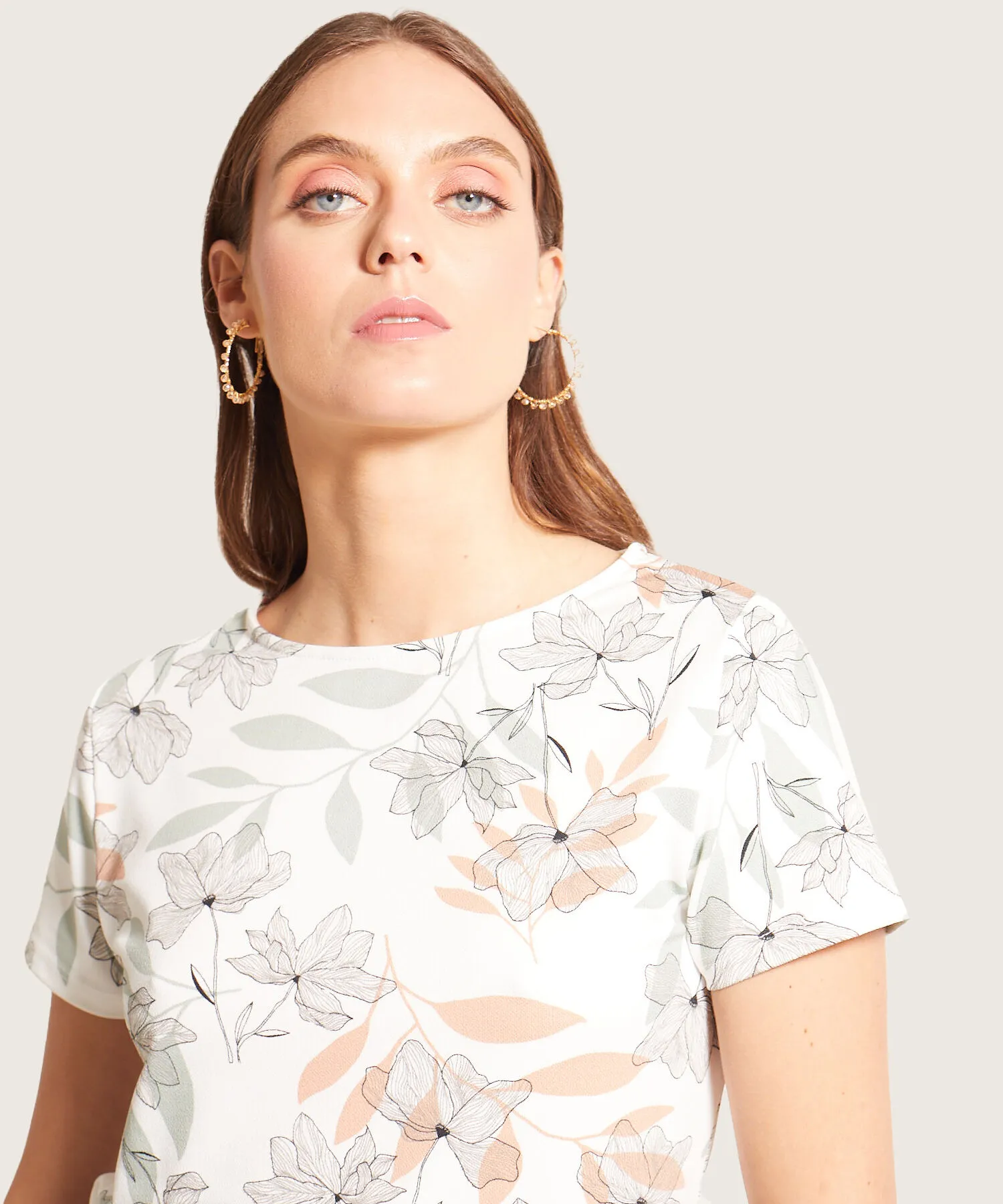 CAMISETA MANGA CORTA CUELLO REDONDO ESTAMPADA