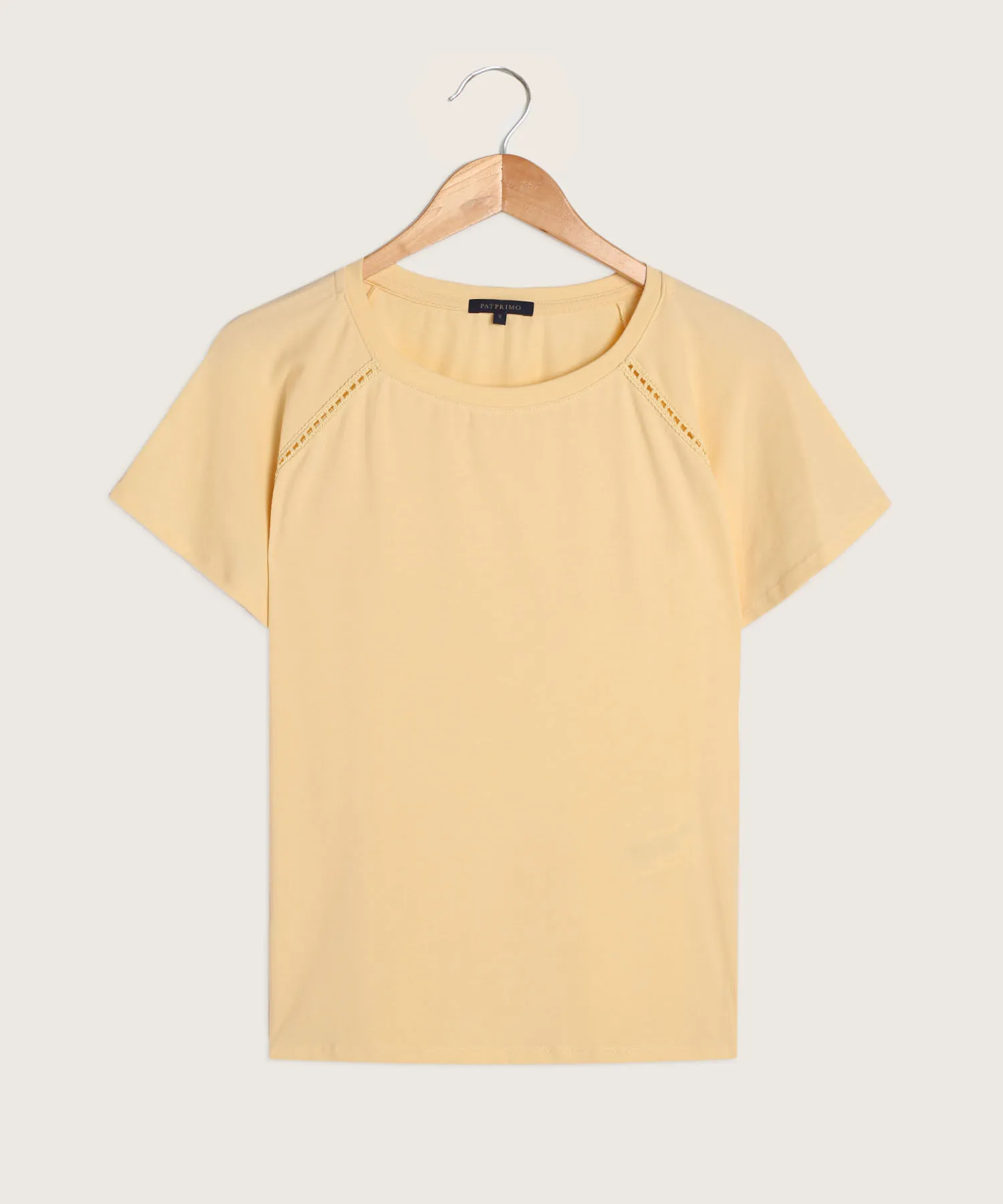 CAMISETA MANGA CORTA VOLADA UNICOLOR