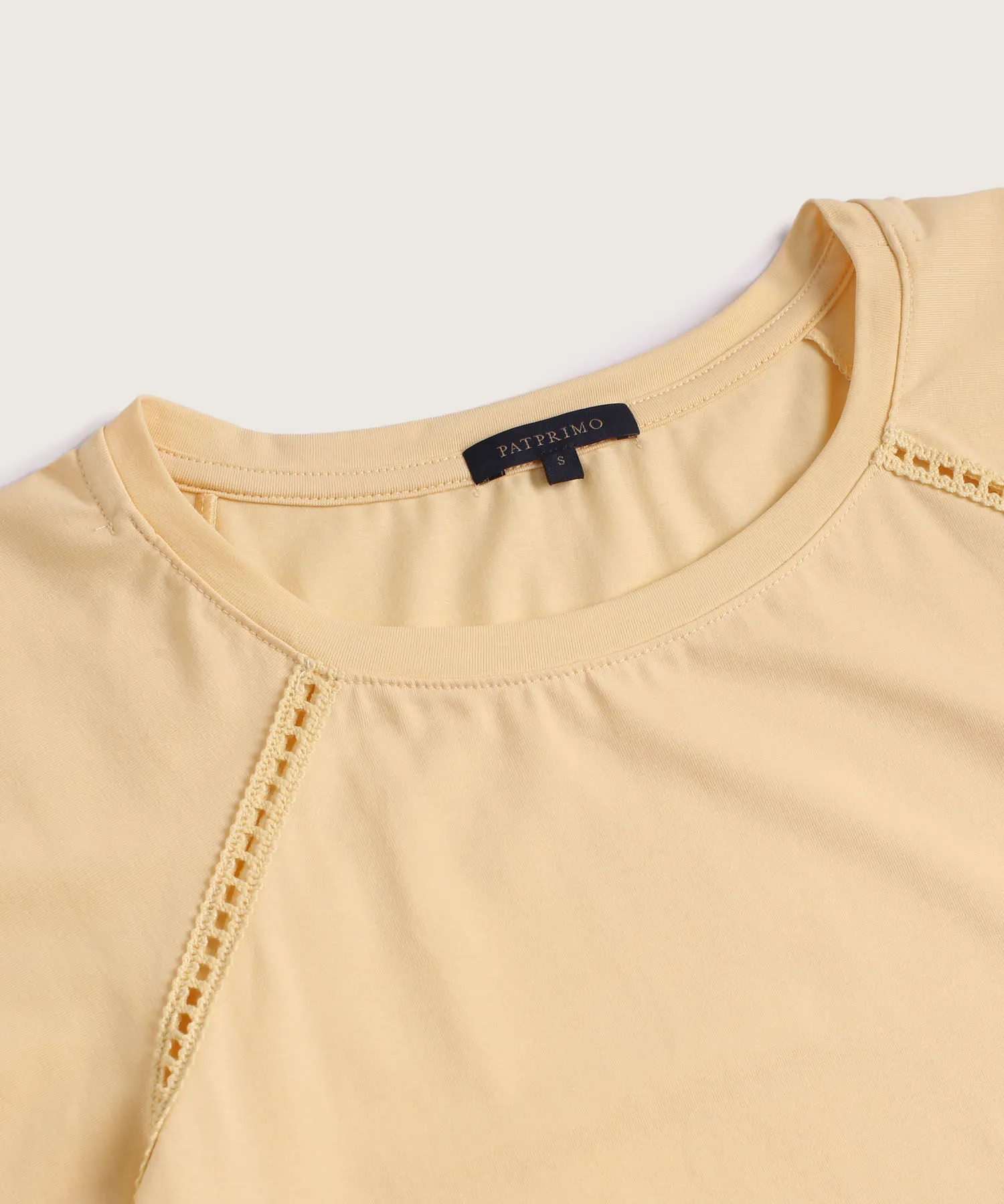 CAMISETA MANGA CORTA VOLADA UNICOLOR