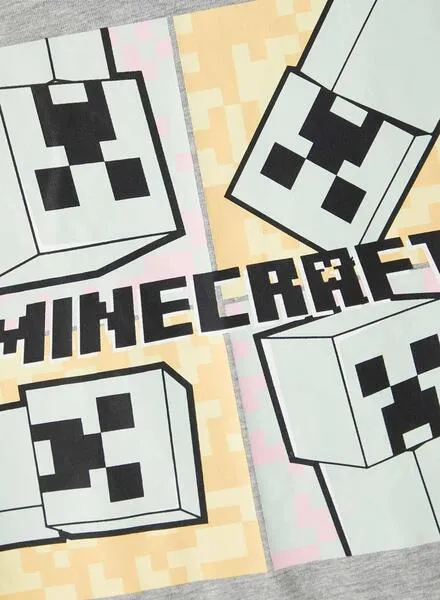 Camiseta Name It Minecraft Gris Para Niña