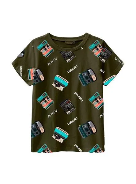 Camiseta Name It Polaroid Verde Para Niño