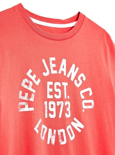 camiseta pepe jeans anthony coral para niño