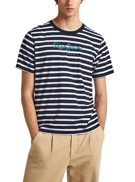 Camiseta Pepe Jeans Striped Eggo Marino Hombre