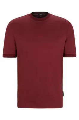 Camiseta Porsche x BOSS de algodón mercerizado con detalle especial de la marca