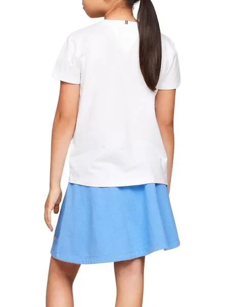 Camiseta Tommy Hilfiger Monotype Blanco Para Niña