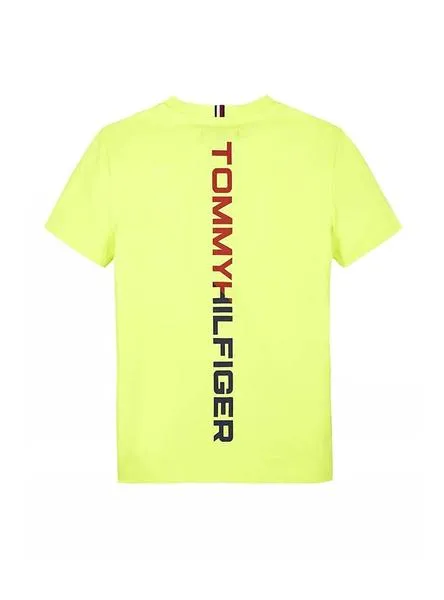camiseta tommy hilfiger refelctive verde para niño