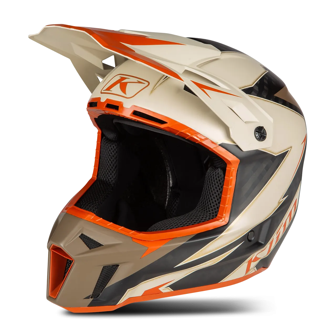 Casco de Cross Klim F3 Carbon Lightning Peyote 