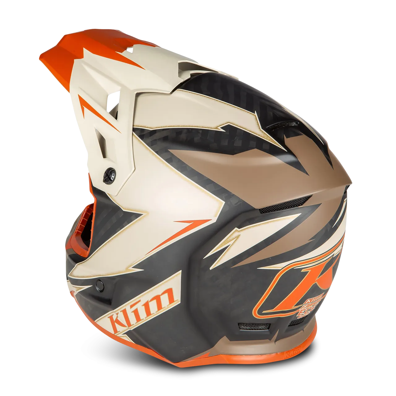 Casco de Cross Klim F3 Carbon Lightning Peyote 