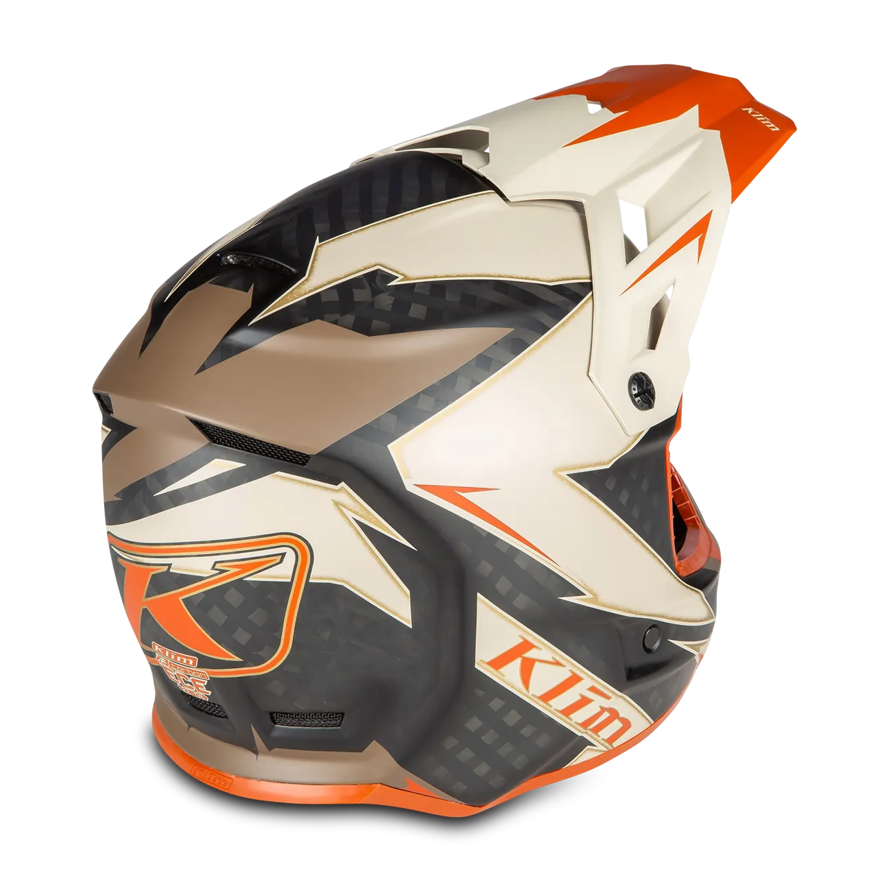 Casco de Cross Klim F3 Carbon Lightning Peyote 