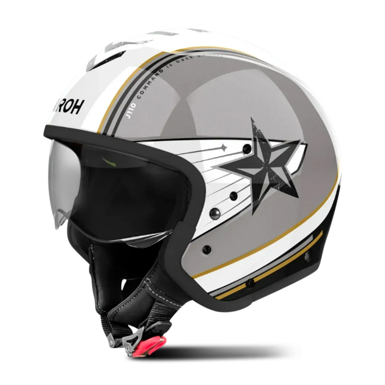 Casco Integral Airoh J 110 Command Purpurina Dorada 