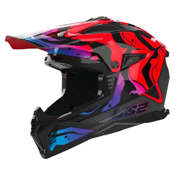Casco LS2 Fast II Wash Red MX708 