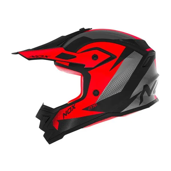 Casco NOX N761 Fusion Matt Black Red 