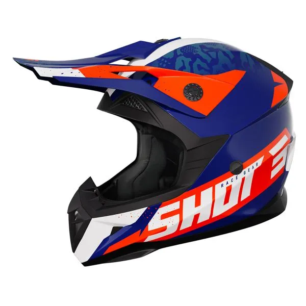 Casco SHOT Pulse Airfit Blue White Orange Glossy 