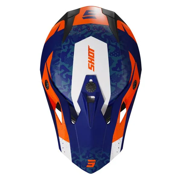 Casco SHOT Pulse Airfit Blue White Orange Glossy 