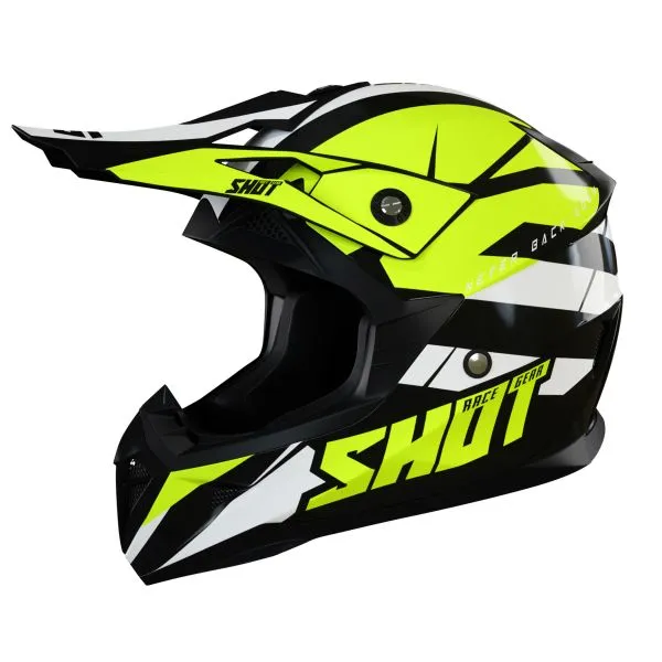 Casco SHOT Pulse Revenge Black Neon Yellow White 