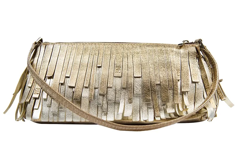 CH Bolso Lipstick Flecos Dorado