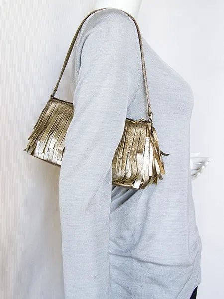 CH Bolso Lipstick Flecos Dorado