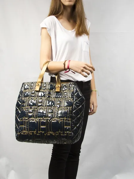 CH Bolso Shopping Azul Charol